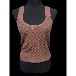 Abercrombie & Fitch Knit Sleeveless Tank WOMEN  Brown SCANDINAVIAN PREPPY